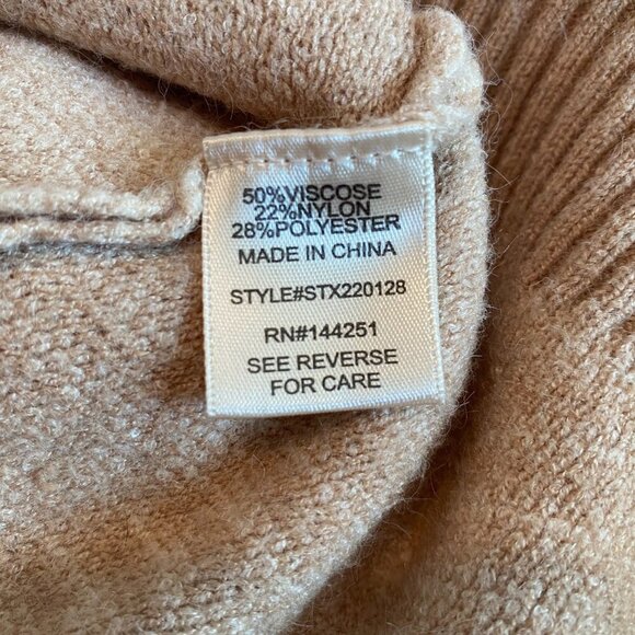 Sincerely Jules tan cardigan Women's Small cropped collegiate preppy chevron - Picture 6 of 6